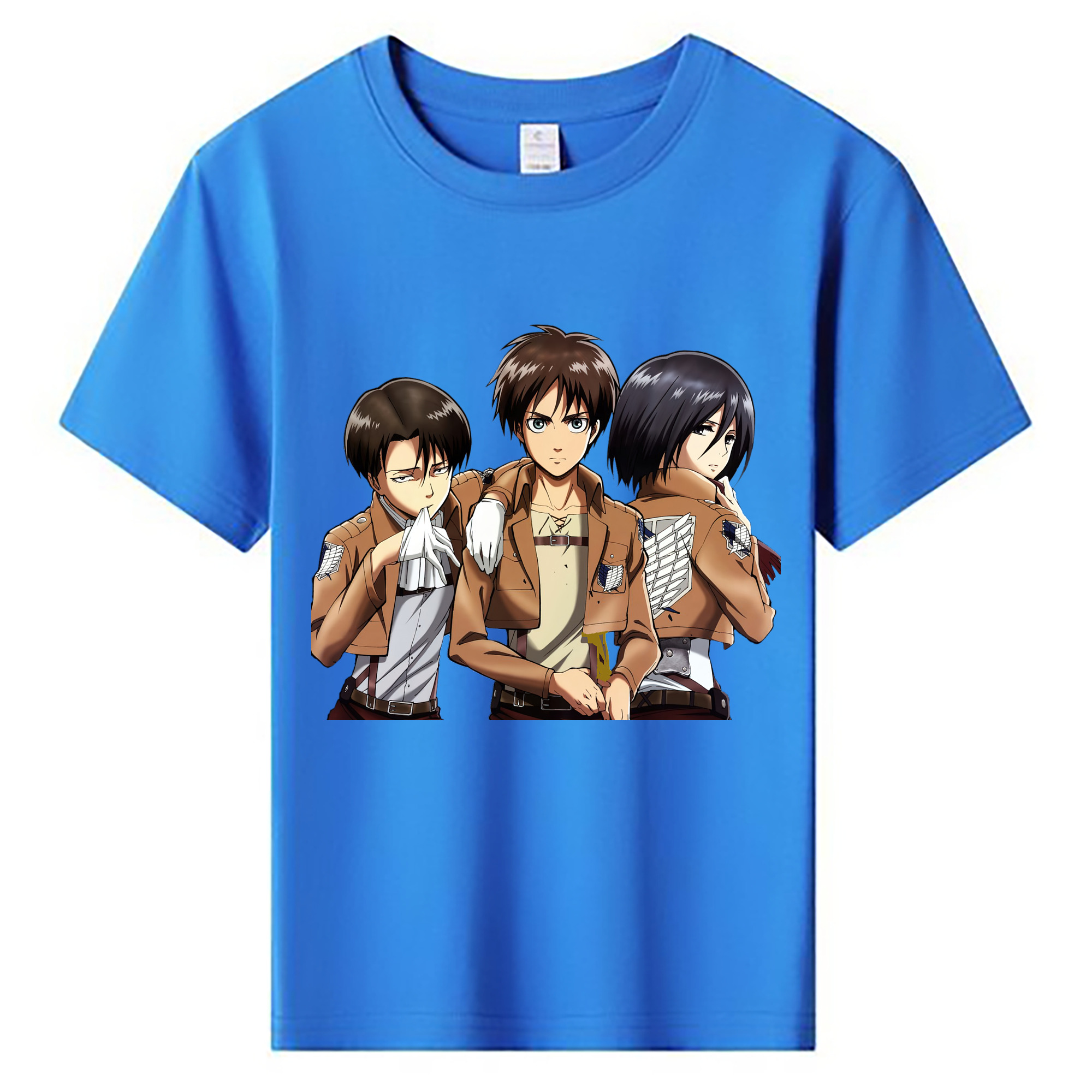 （画像用） 進撃の巨人 エレン･イェーガー Attack on Titan Eren Jäger 綿100％キッズTシャツ（フロントプリント）